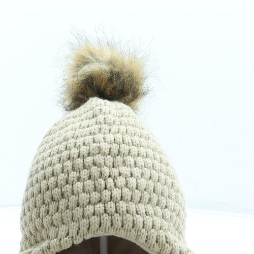 Frock Me Womens Beige Acrylic Bonnet One Size - Faux Fur