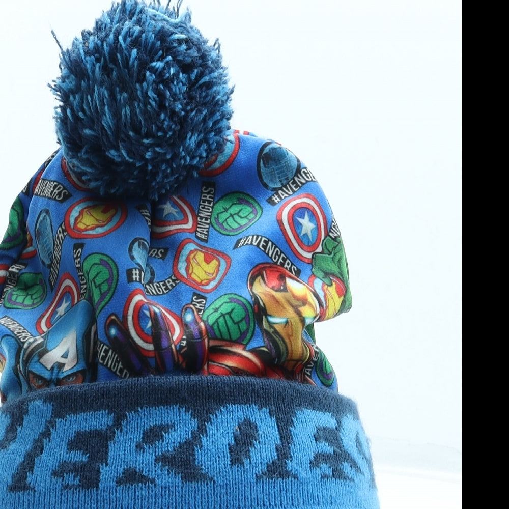 Marvel Boys Multicoloured Geometric Acrylic Bobble Hat One Size - Heroes