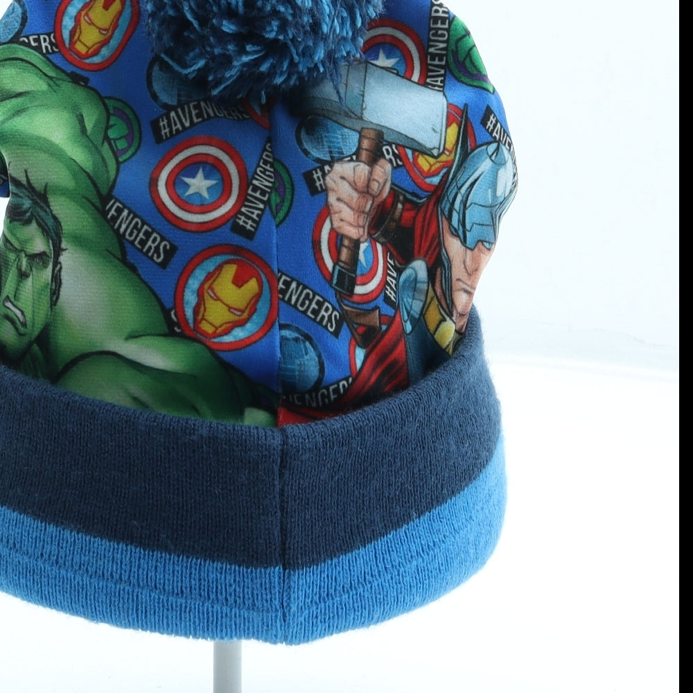 Marvel Boys Multicoloured Geometric Acrylic Bobble Hat One Size - Heroes