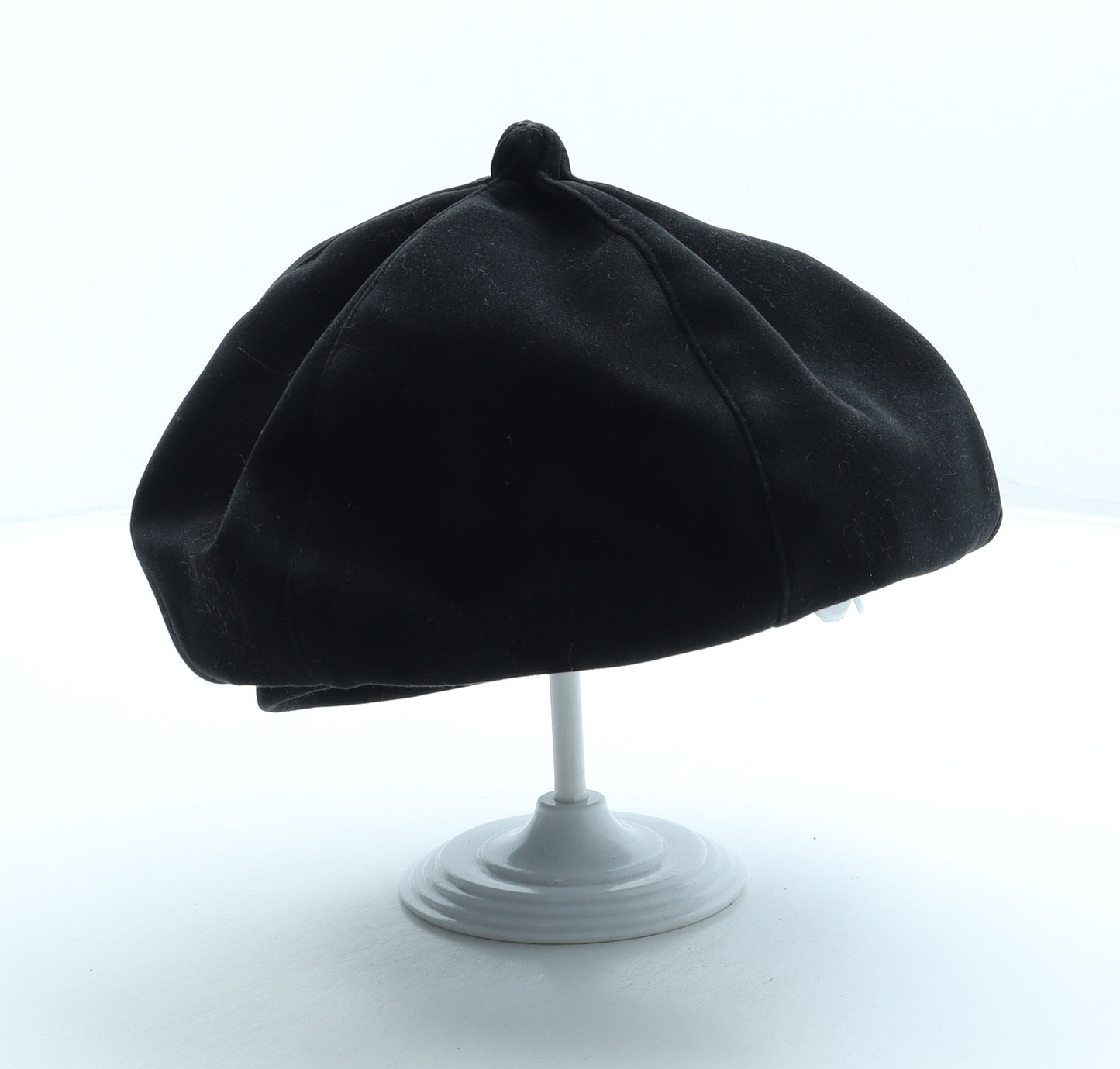 Ness Suedette Womens Black Suede Beret One Size