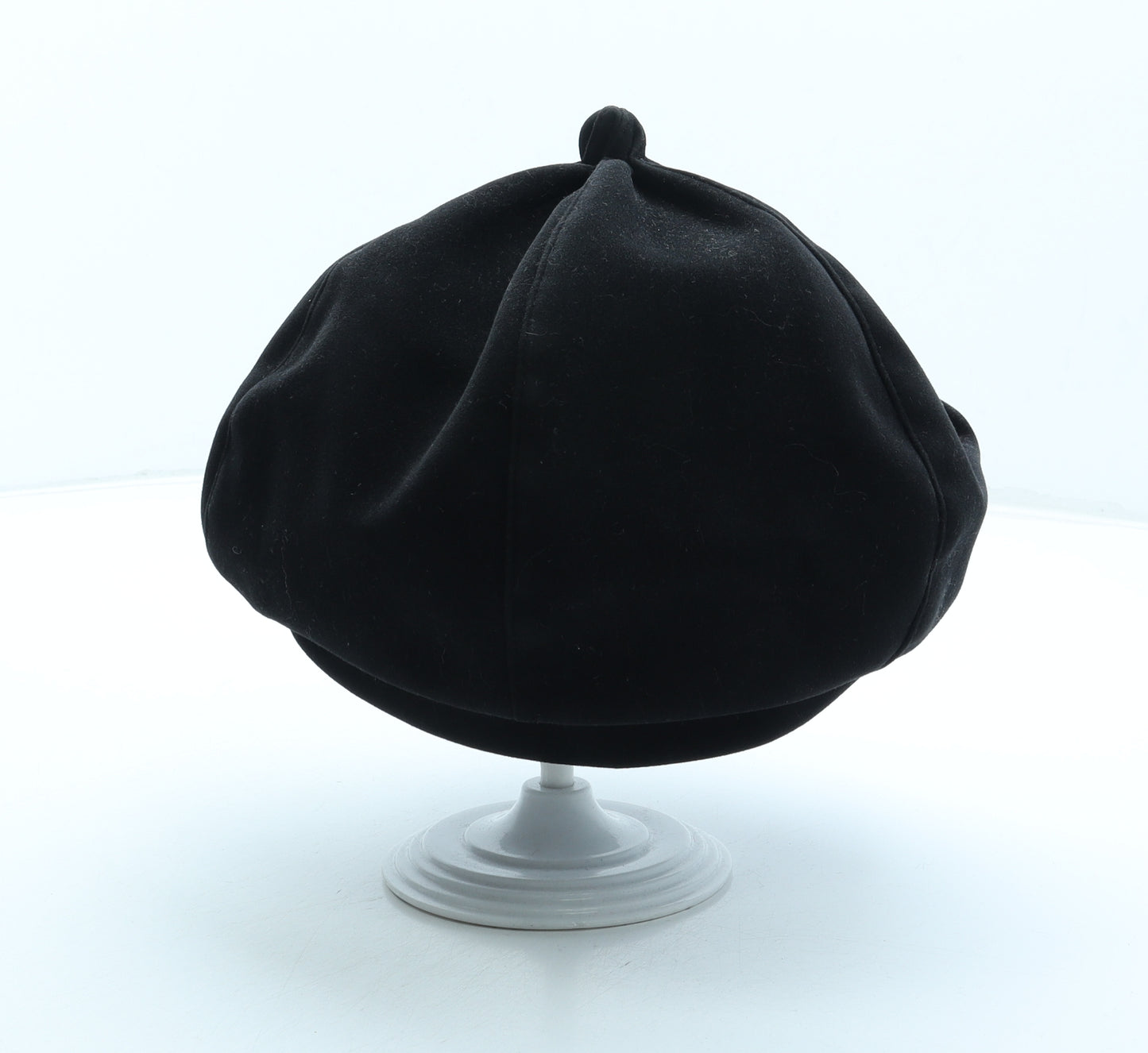 Ness Suedette Womens Black Suede Beret One Size