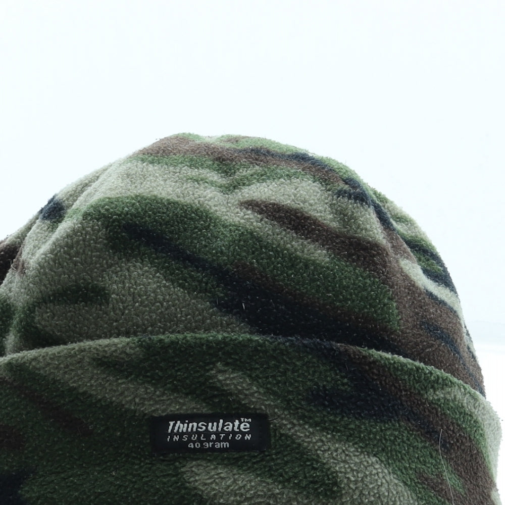Thinsulate Mens Green Camouflage Polyester Beanie One Size