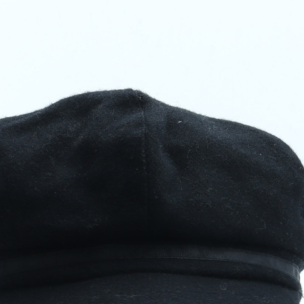 F&F Womens Black Wool Peaked Cap One Size