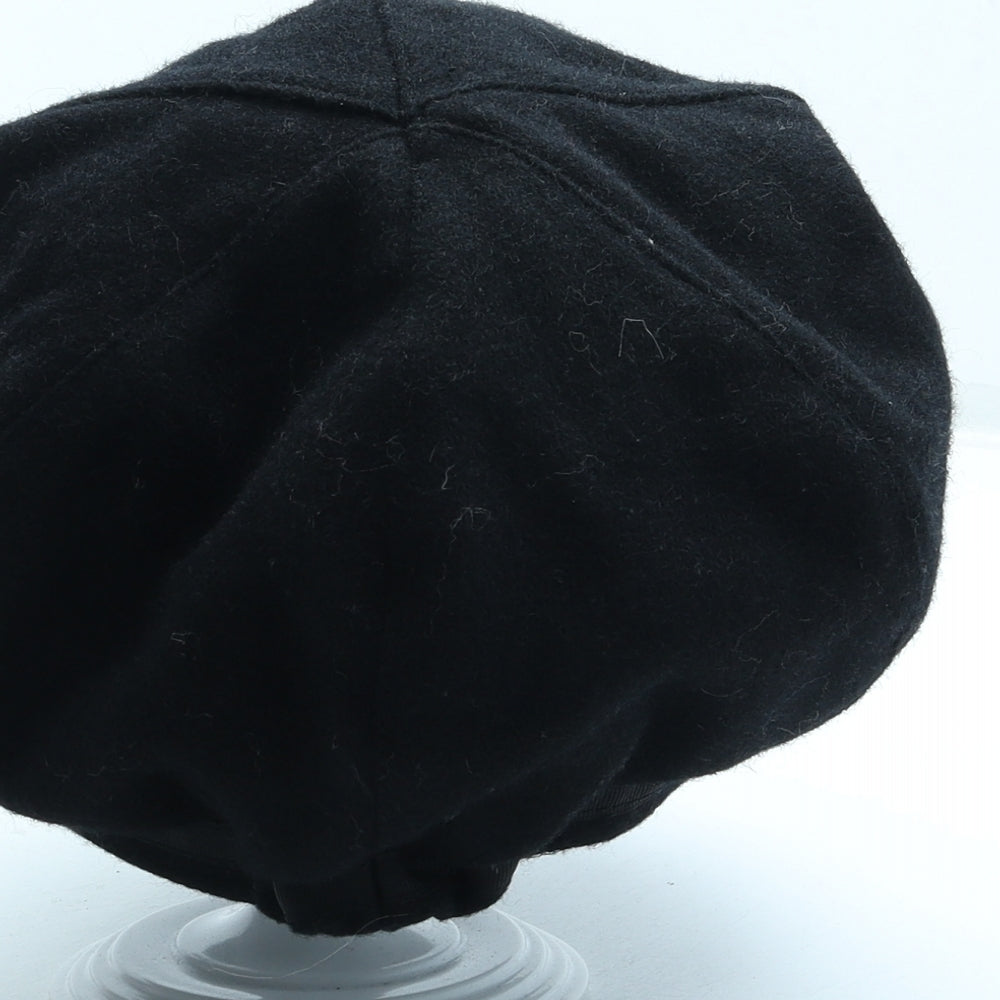 F&F Womens Black Wool Peaked Cap One Size
