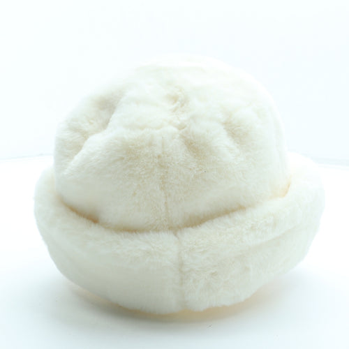 Preworn Womens White Polyester Cossack One Size - Faux Fur