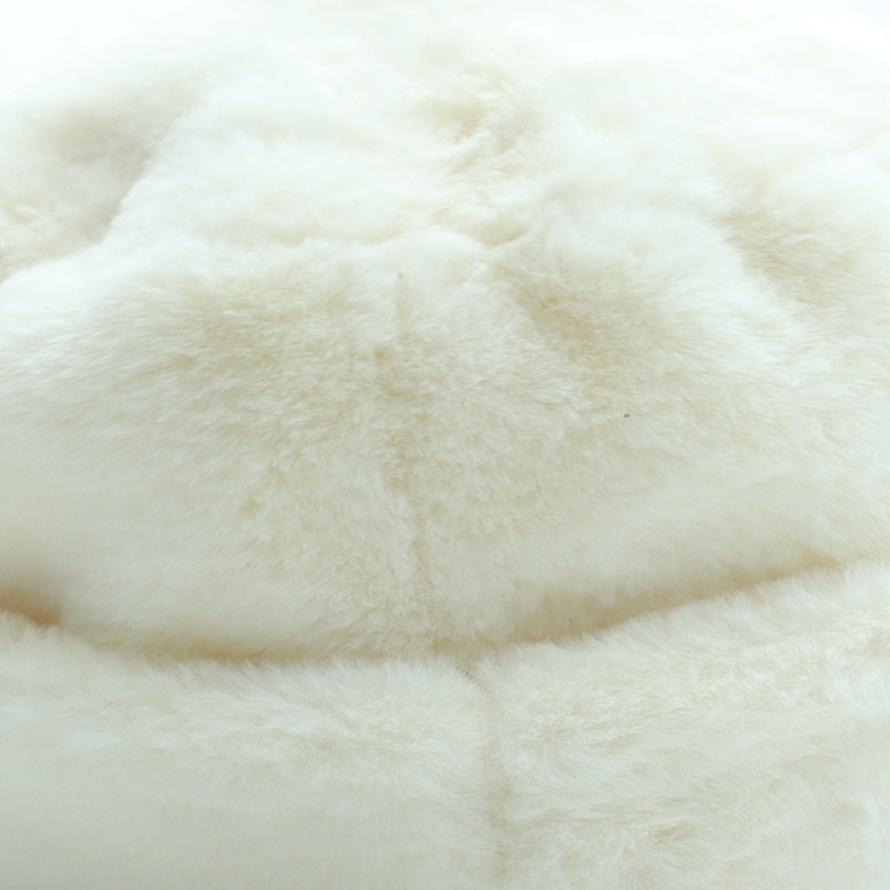 Preworn Womens White Polyester Cossack One Size - Faux Fur