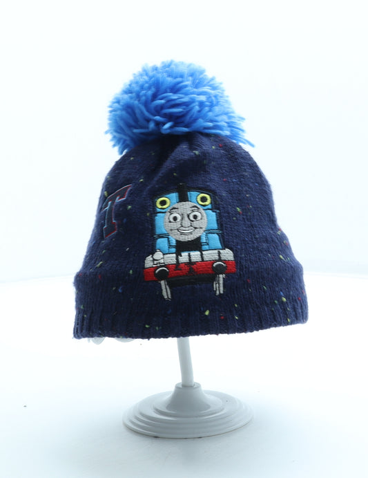 Marks and Spencer Boys Blue Acrylic Bobble Hat One Size - Thomas the Tank Engine