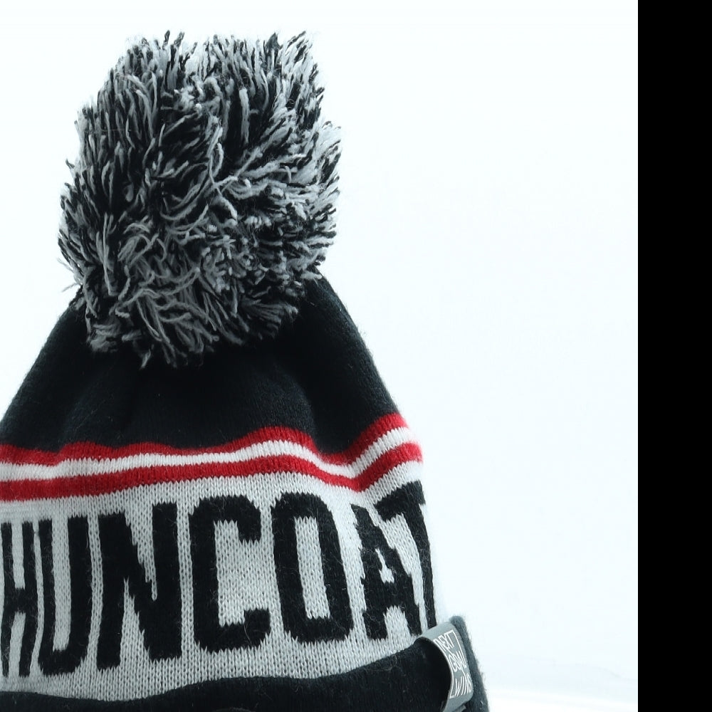 Next Goal Wins Mens Black Acrylic Beanie One Size - Huncoat United