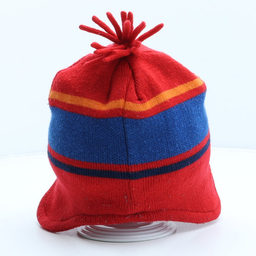 George Boys Red Acrylic Bobble Hat One Size - Fireman Sam