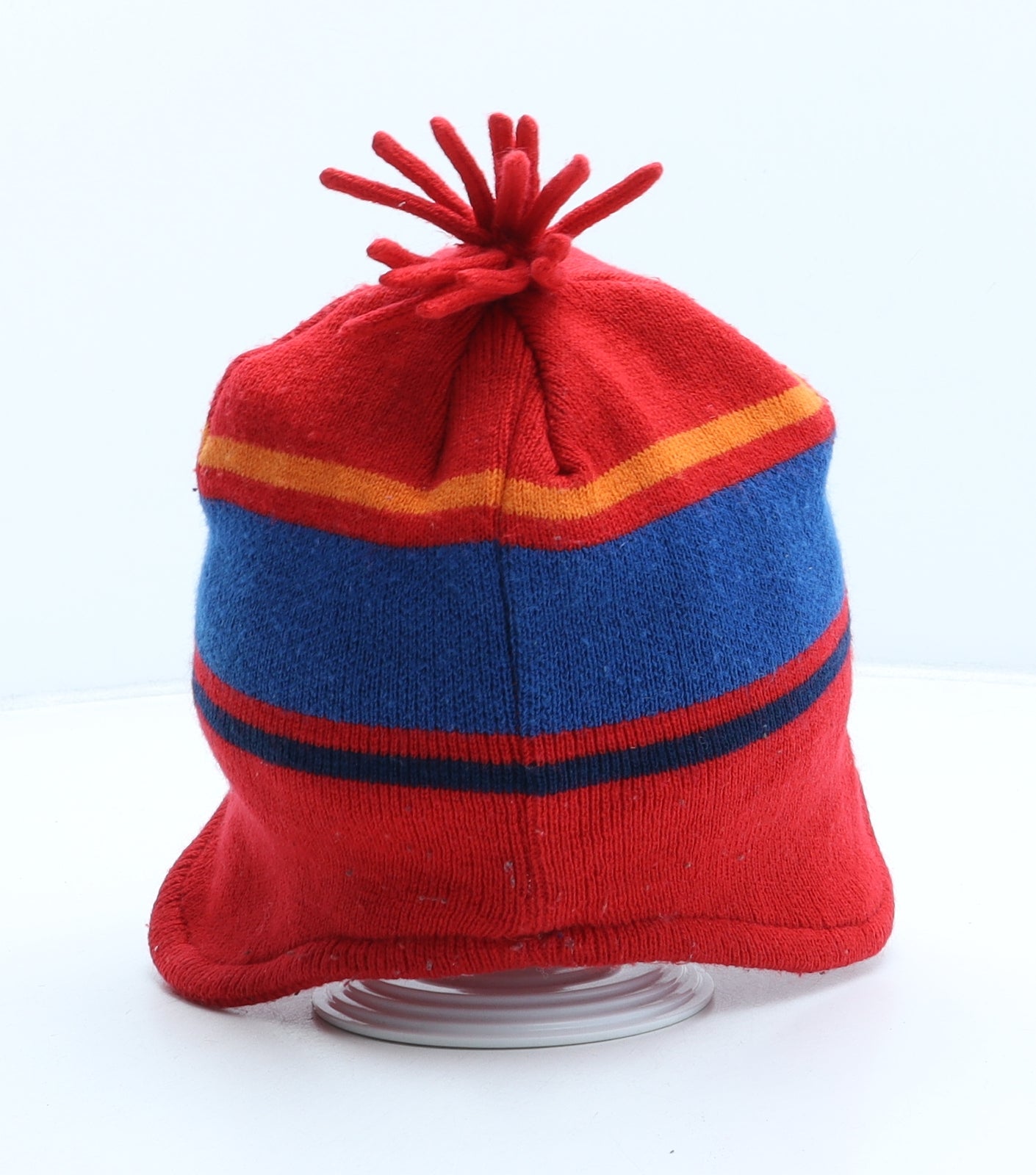 George Boys Red Acrylic Bobble Hat One Size - Fireman Sam