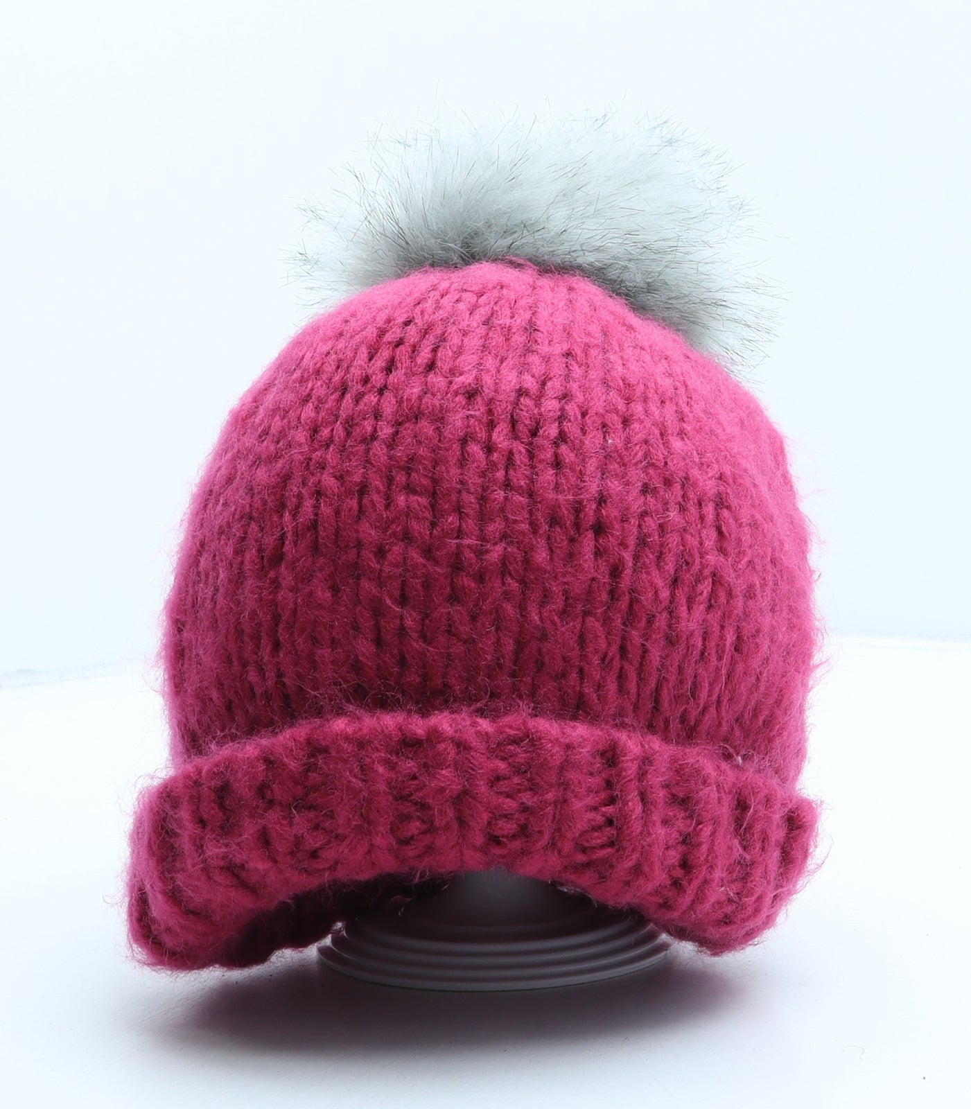 White Stuff Womens Purple Acrylic Bobble Hat One Size