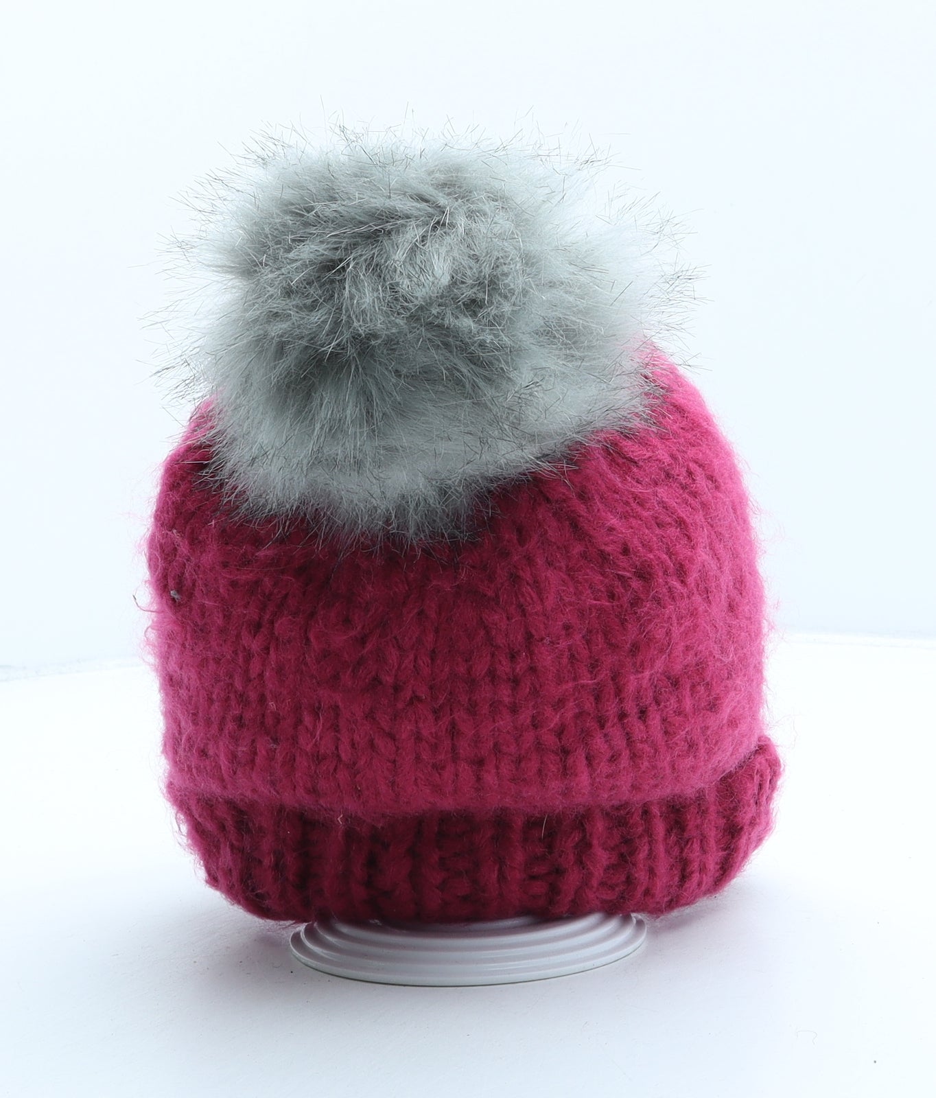 White Stuff Womens Purple Acrylic Bobble Hat One Size