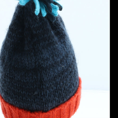 George Boys Blue Acrylic Bobble Hat One Size - Knights