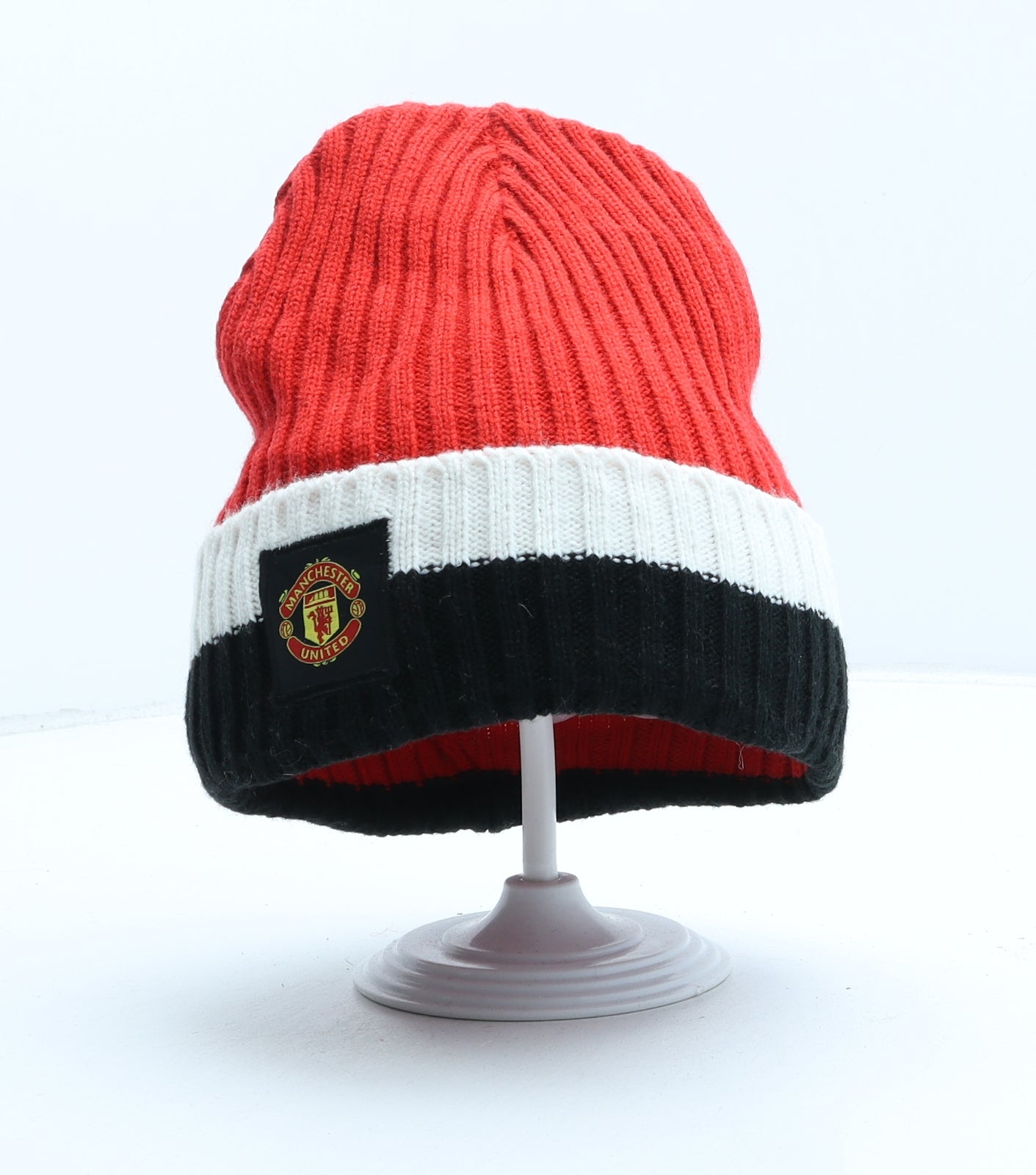 Manchester United Boys Red Acrylic Beanie One Size