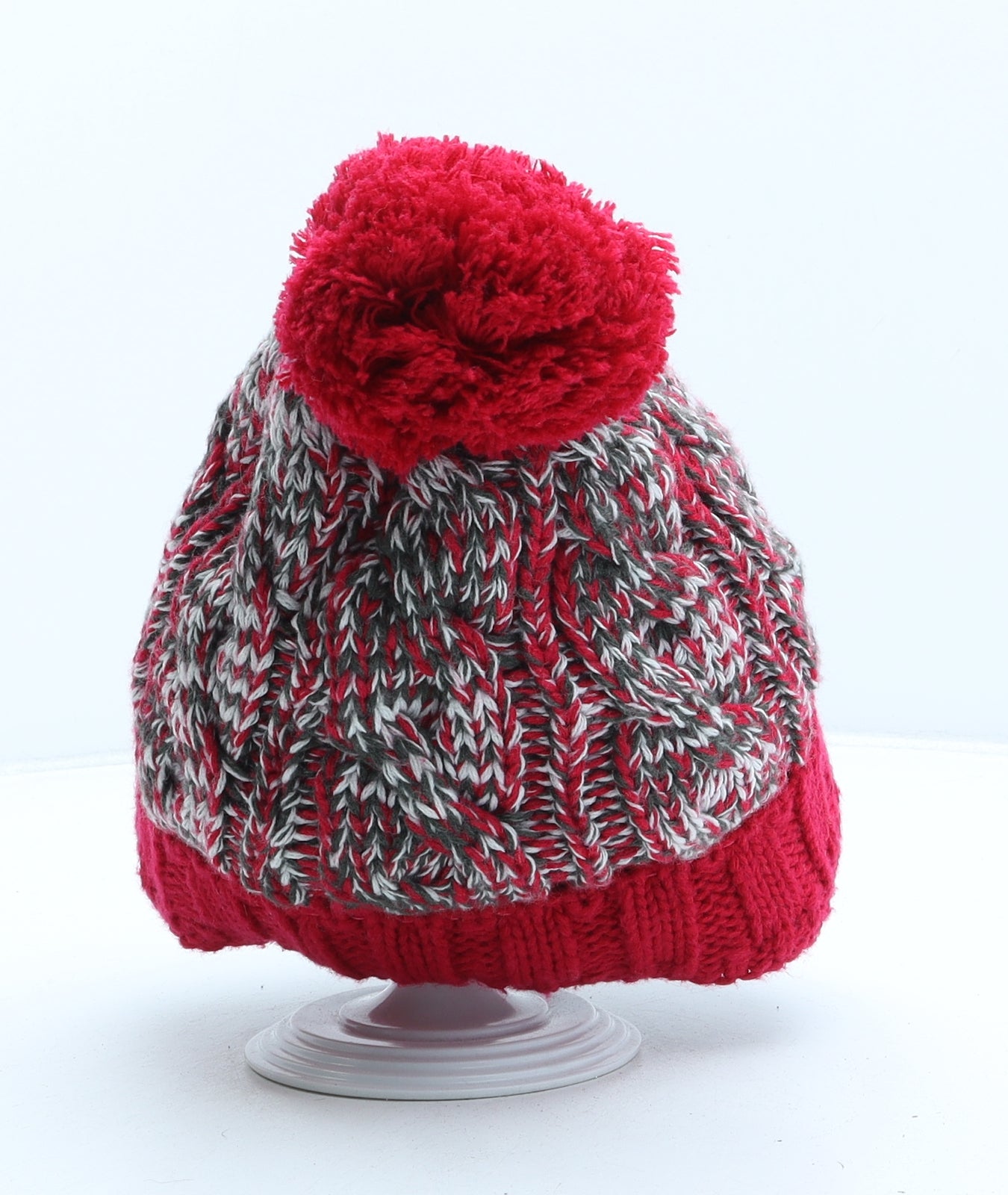 Blacks Outdoor Womens Red Geometric Acrylic Bobble Hat One Size