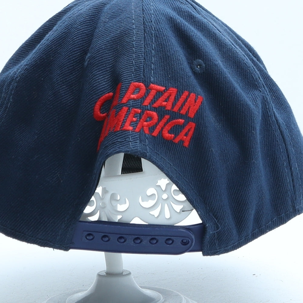 Marvel Mens Blue Cotton Snapback One Size - Captain America