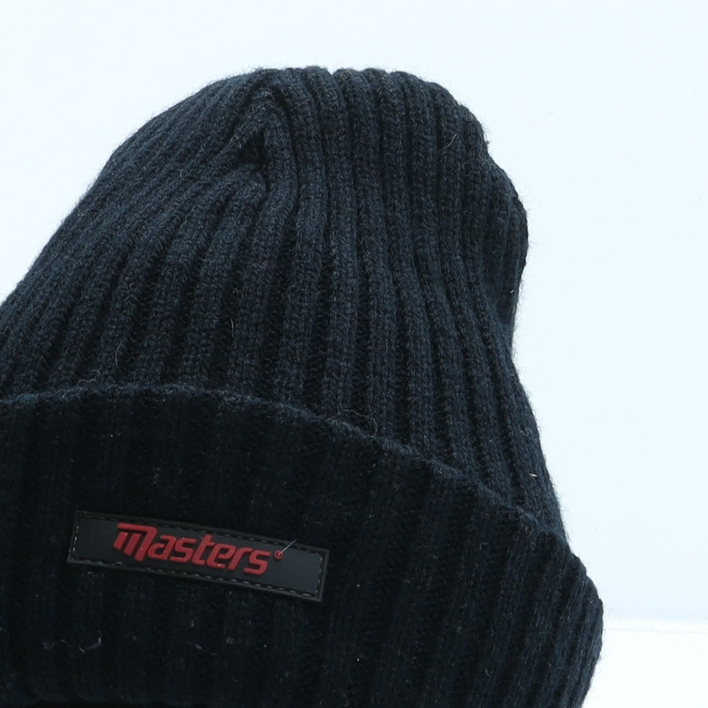 Masters Mens Black Acrylic Beanie One Size