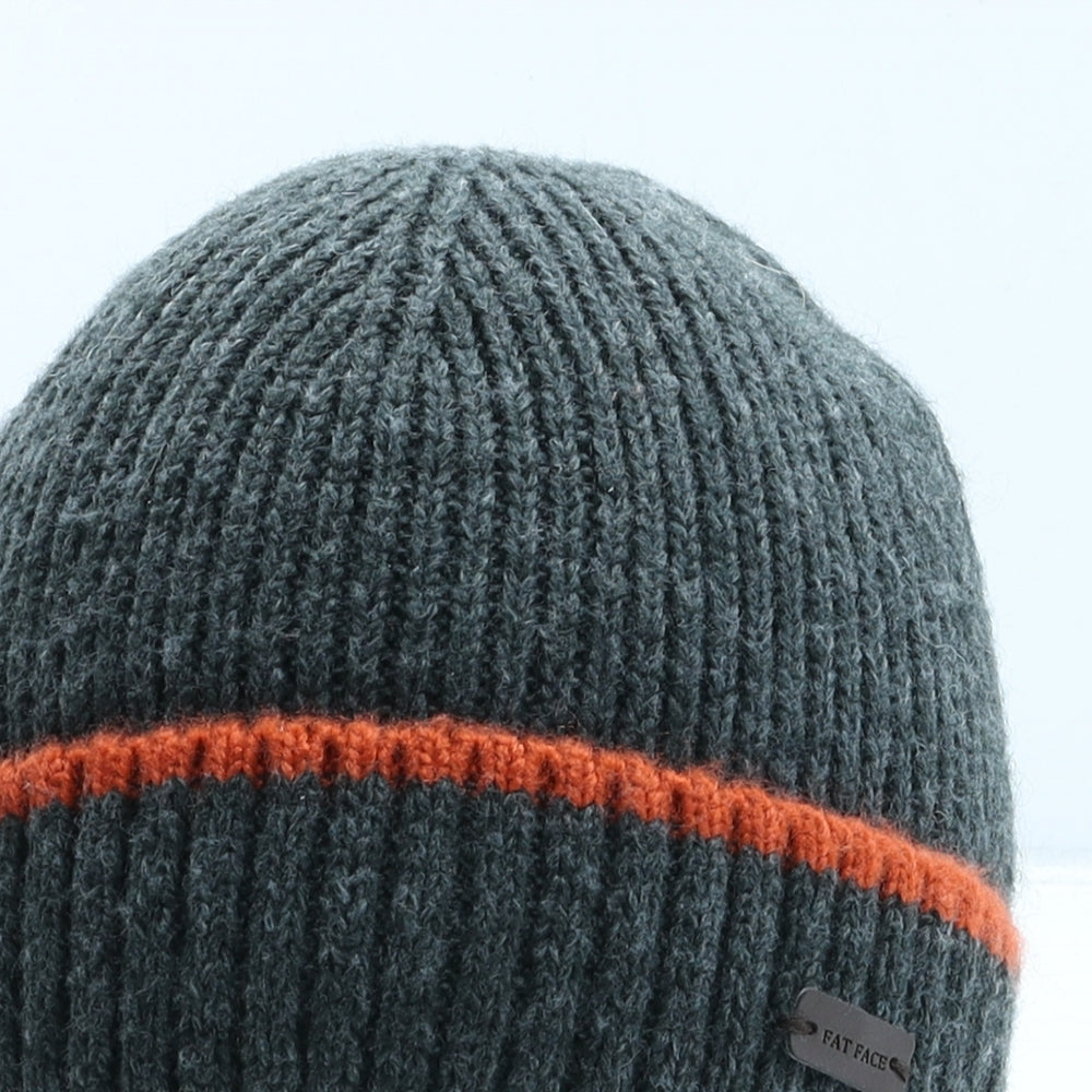 Fat Face Mens Grey Acrylic Beanie One Size