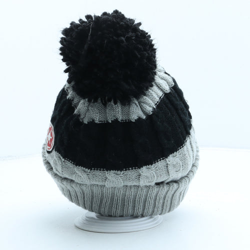 George Boys Grey Striped Acrylic Bobble Hat One Size - Star Wars