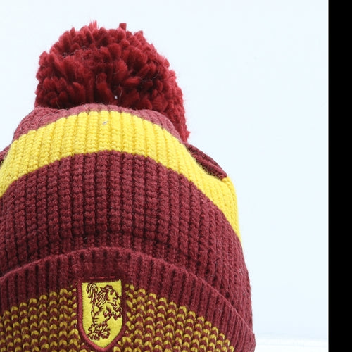 Marks and Spencer Boys Red Viscose Bobble Hat One Size - Gryffindor