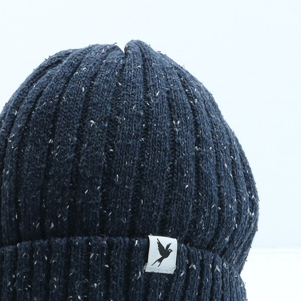 George Womens Blue Polyester Beanie One Size