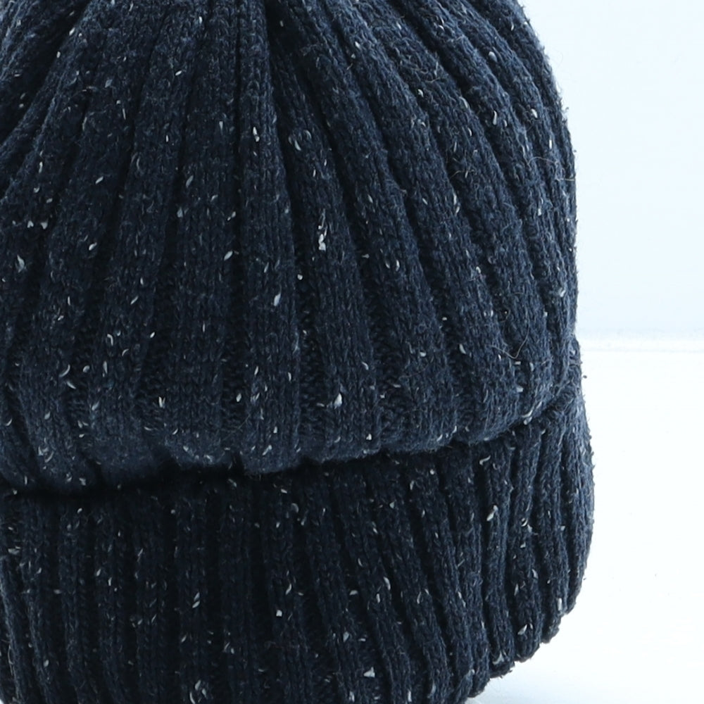 George Womens Blue Polyester Beanie One Size