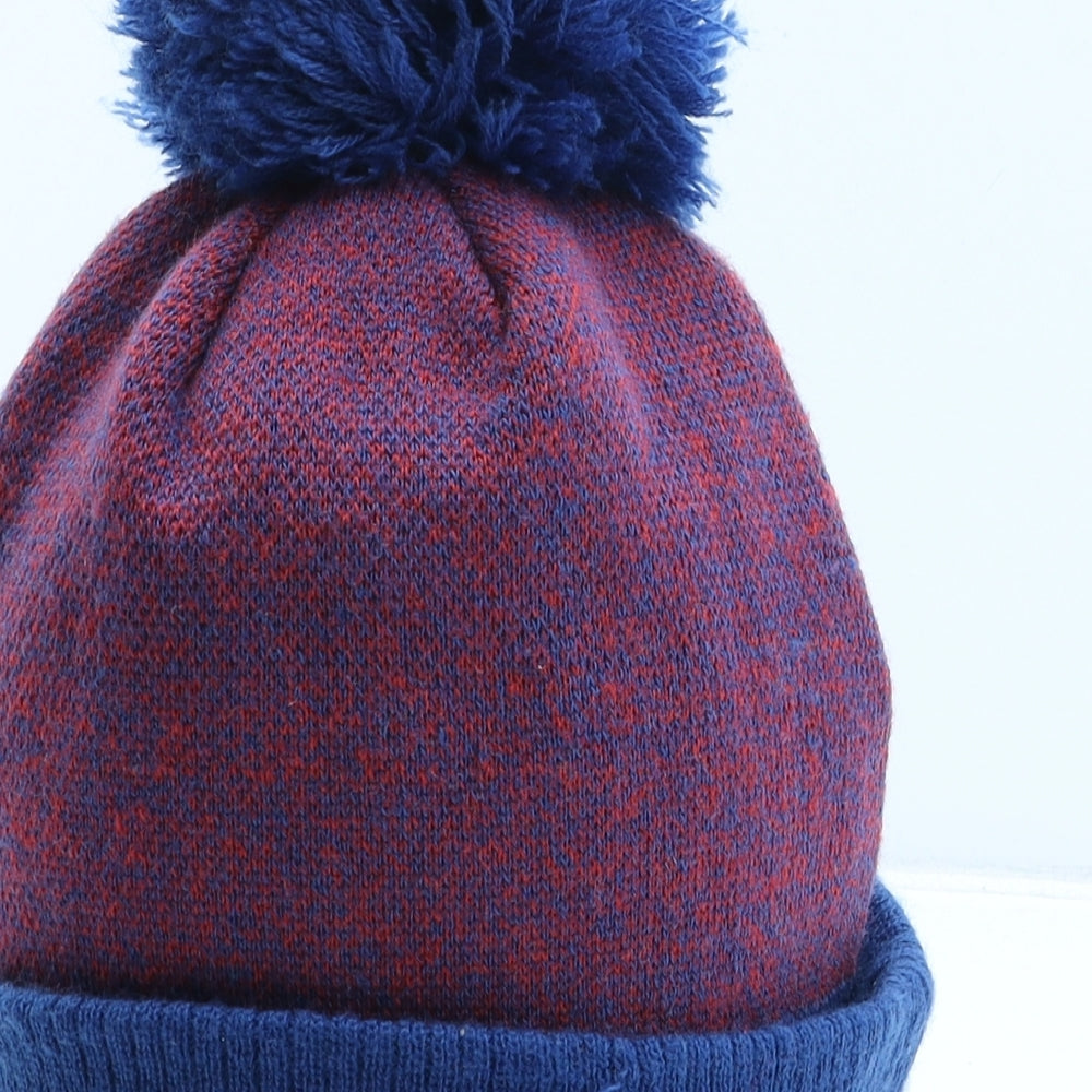 NEXT Boys Blue Acrylic Bobble Hat One Size - Captain America