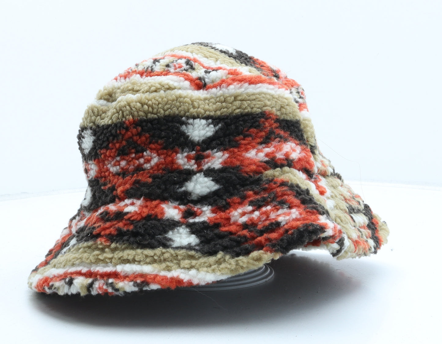 ASOS Womens Multicoloured Fair Isle Polyester Bucket Hat Size S