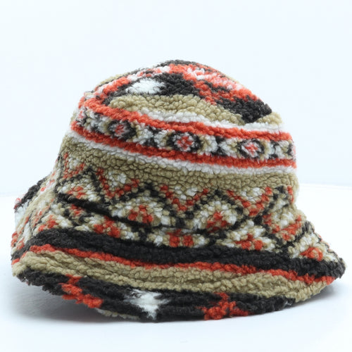 ASOS Womens Multicoloured Fair Isle Polyester Bucket Hat Size S
