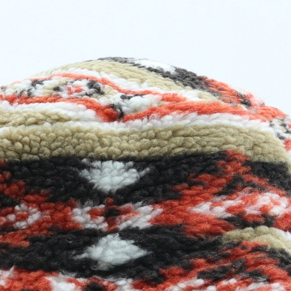 ASOS Womens Multicoloured Fair Isle Polyester Bucket Hat Size S