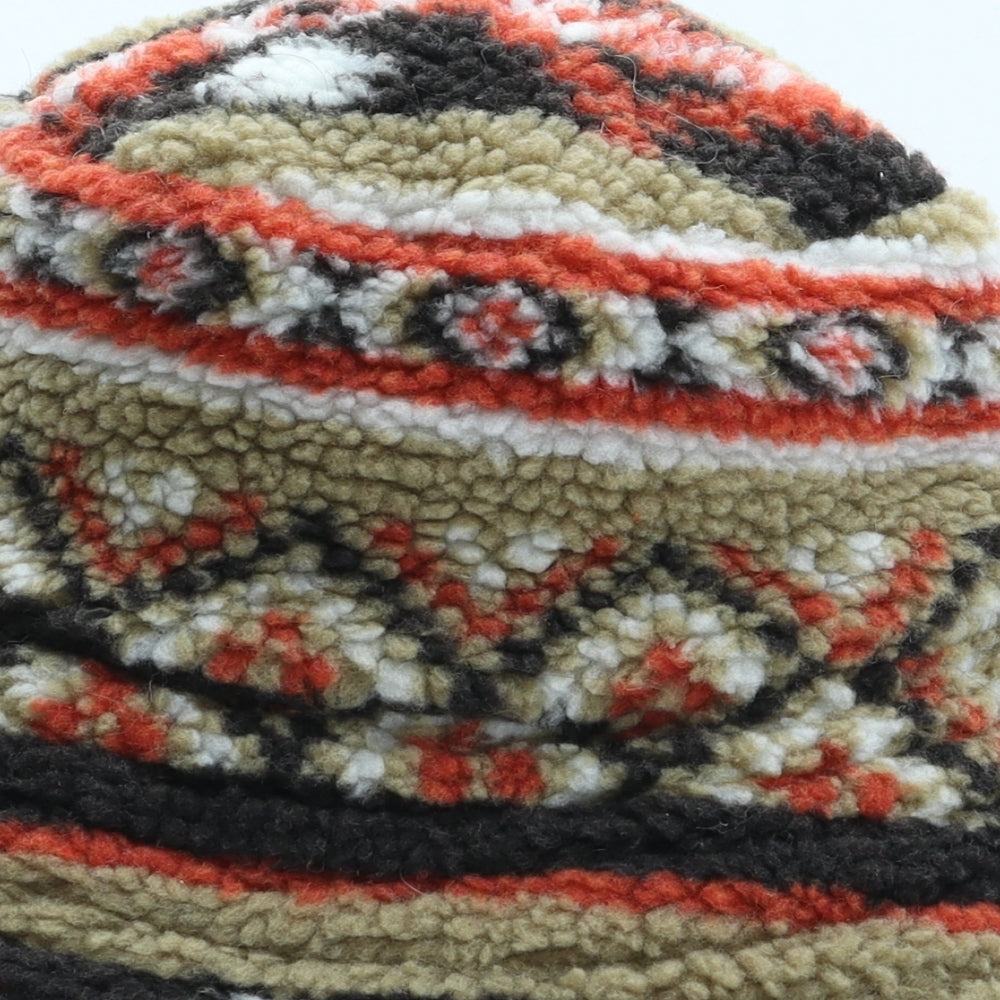 ASOS Womens Multicoloured Fair Isle Polyester Bucket Hat Size S