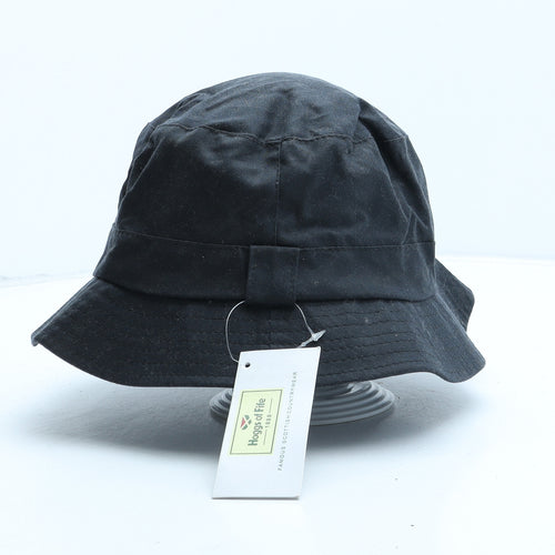 Hoggs of Fife Mens Blue Cotton Bucket Hat Size S - Wax Coated