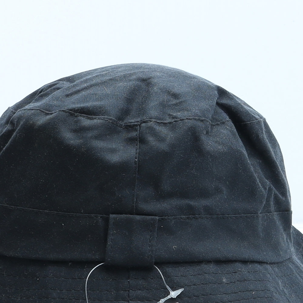 Hoggs of Fife Mens Blue Cotton Bucket Hat Size S - Wax Coated