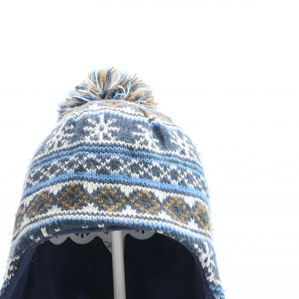 TU Boys Multicoloured Fair Isle Acrylic Bobble Hat One Size