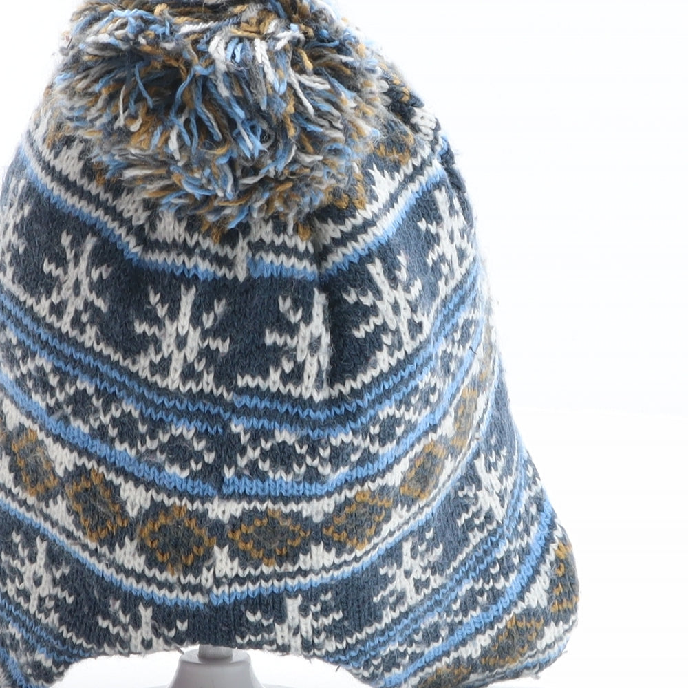 TU Boys Multicoloured Fair Isle Acrylic Bobble Hat One Size