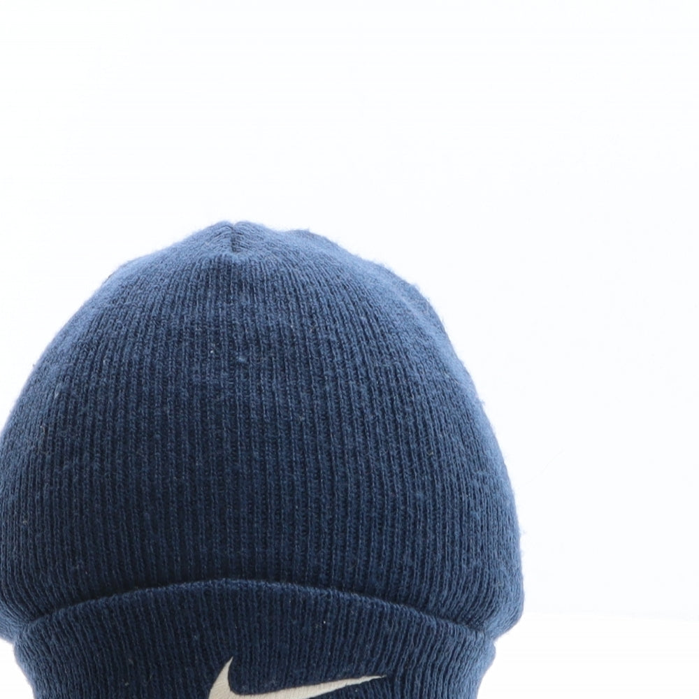 Nike Boys Blue Acrylic Beanie One Size