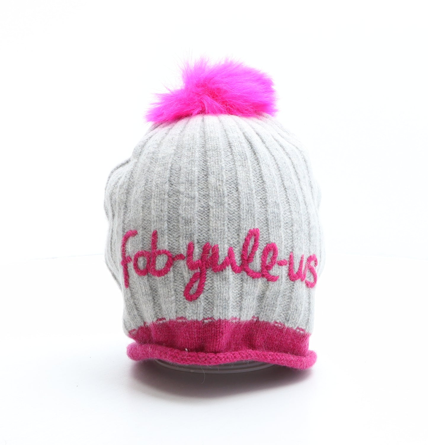 John Lewis Womens Multicoloured Wool Bobble Hat One Size - Yule, Christmas