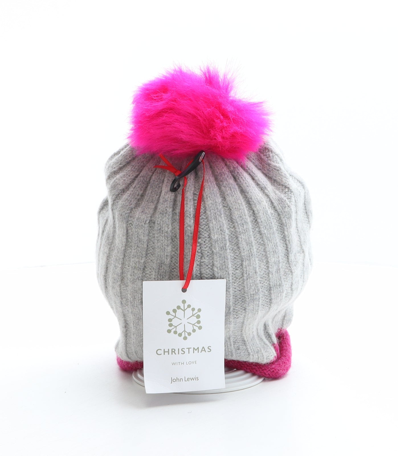 John Lewis Womens Multicoloured Wool Bobble Hat One Size - Yule, Christmas