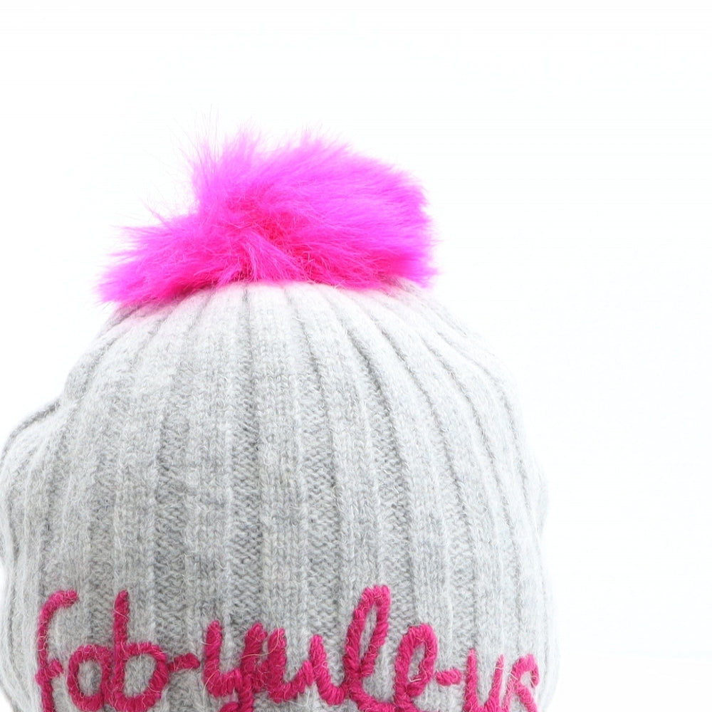 John Lewis Womens Multicoloured Wool Bobble Hat One Size - Yule, Christmas