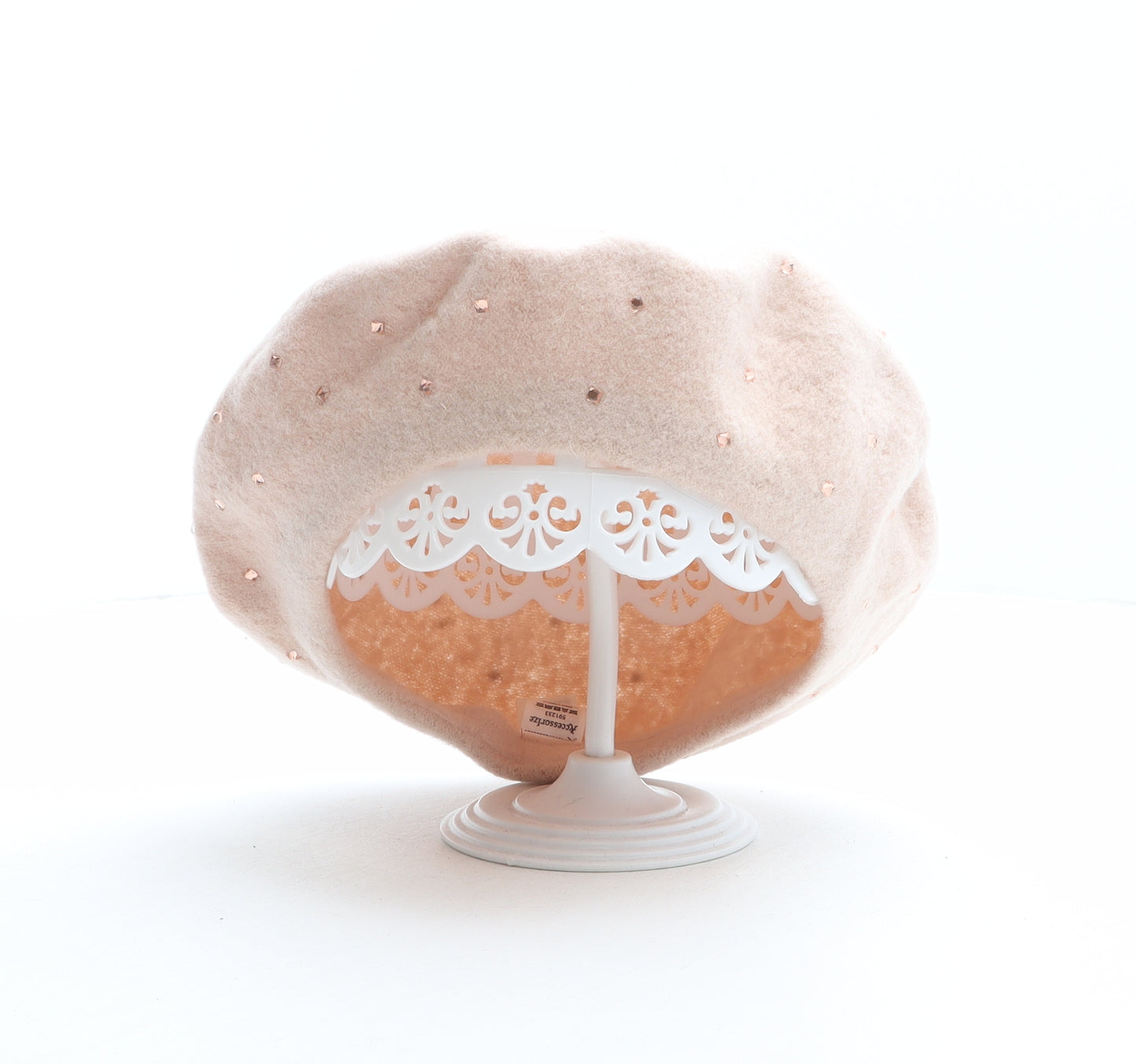 Accessorize Womens Pink Wool Beret One Size