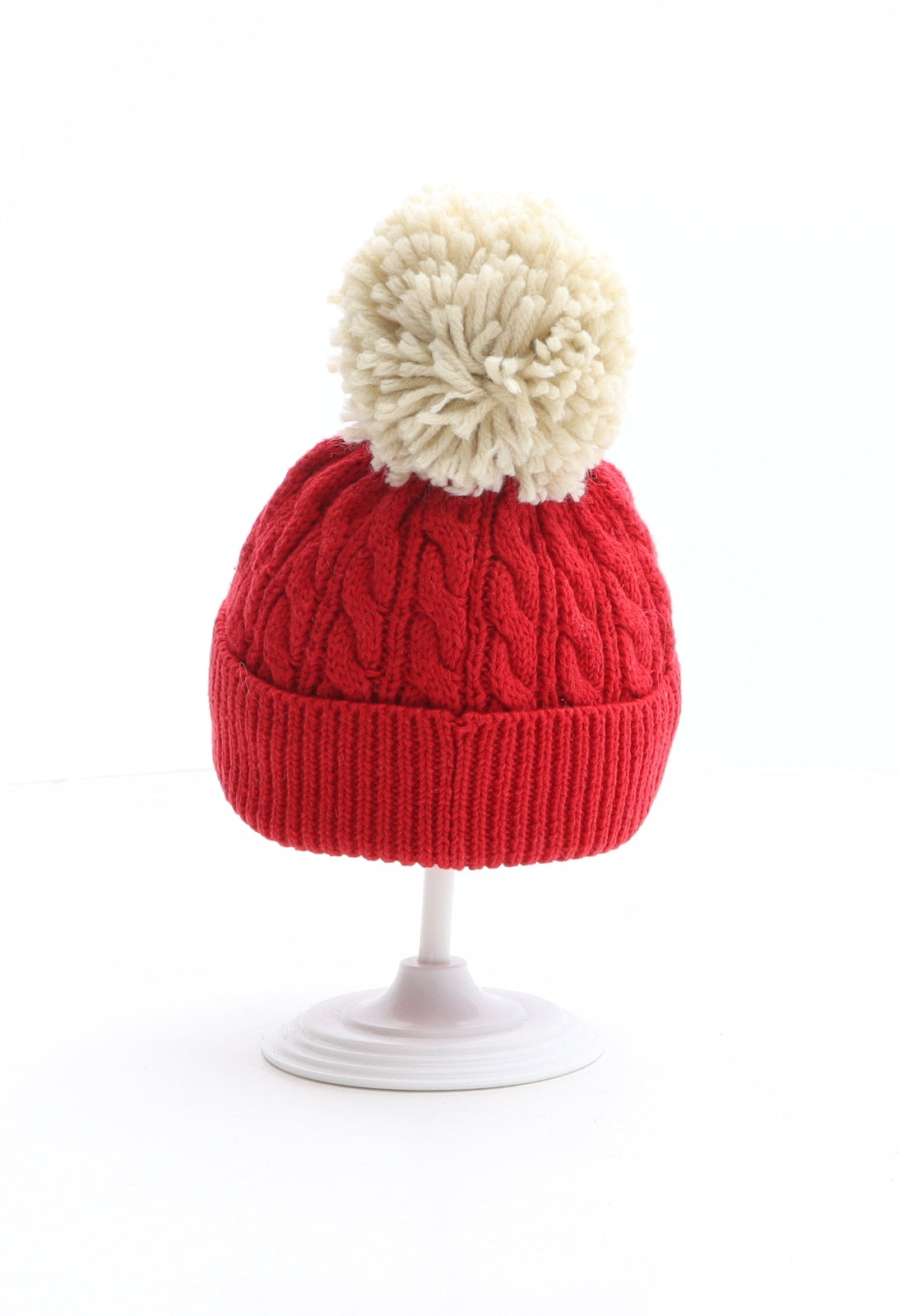 NEXT Boys Red Cotton Bobble Hat One Size