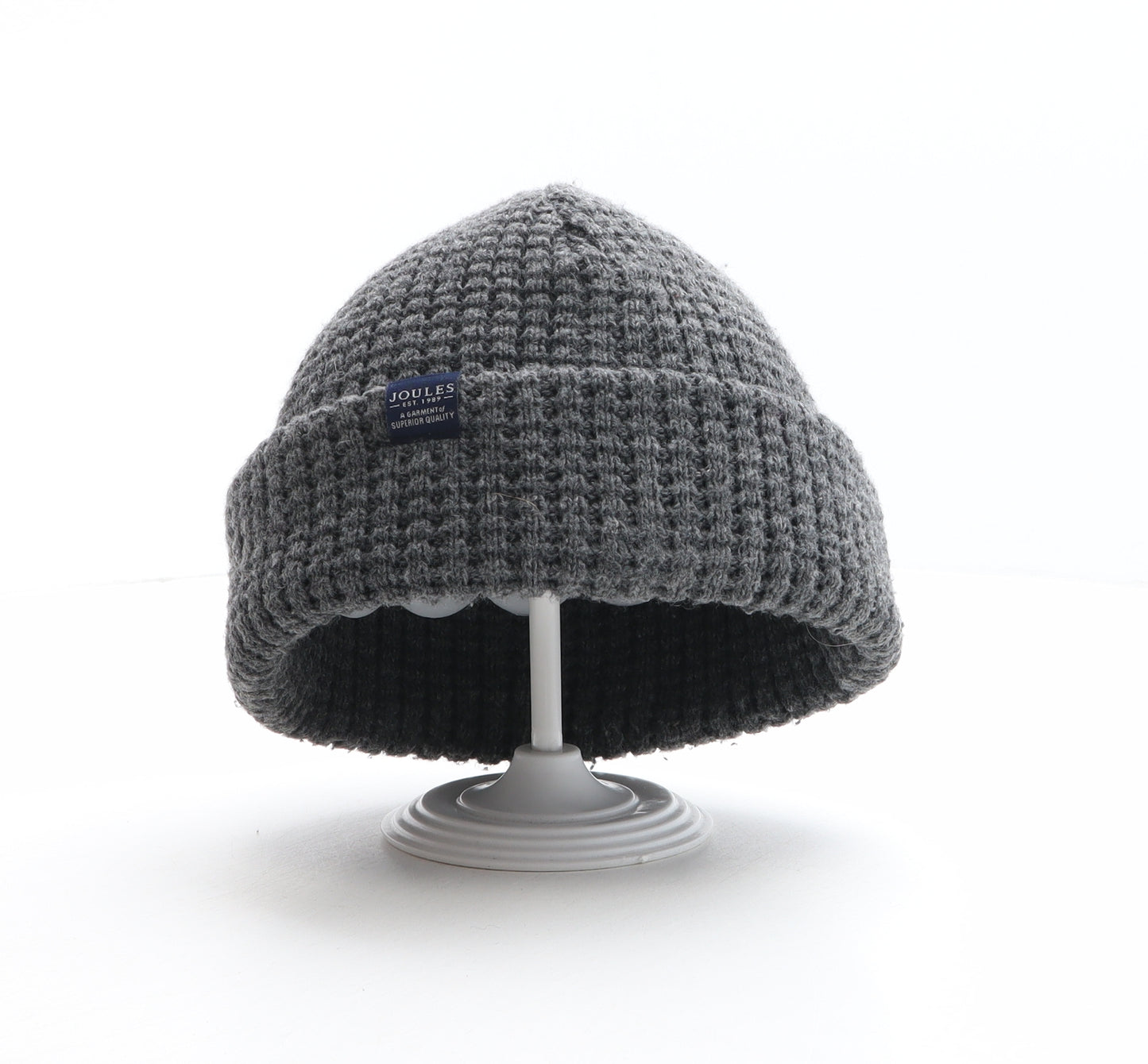 Joules Mens Grey Acrylic Beanie One Size