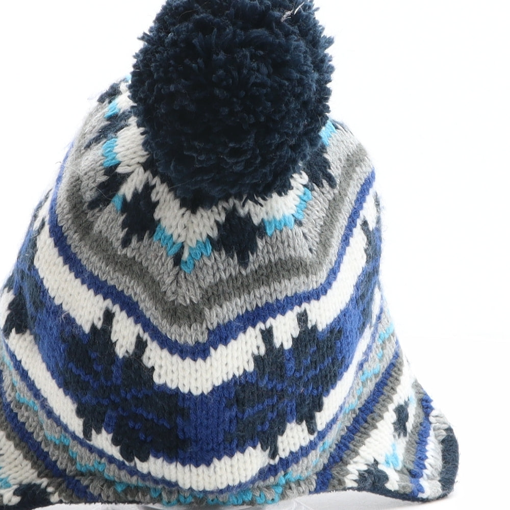 F&F Boys Multicoloured Fair Isle Acrylic Bonnet One Size