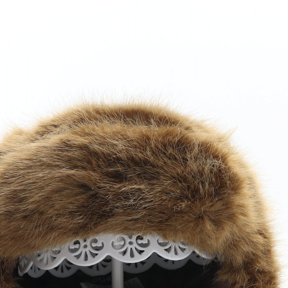 Topshop Womens Brown Modacrylic Cossack One Size