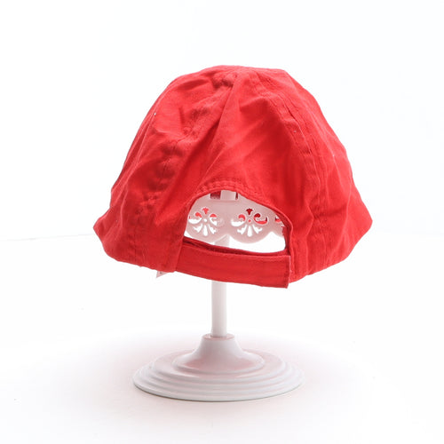 George Boys Red 100% Cotton Baseball Cap One Size - Shark Detail