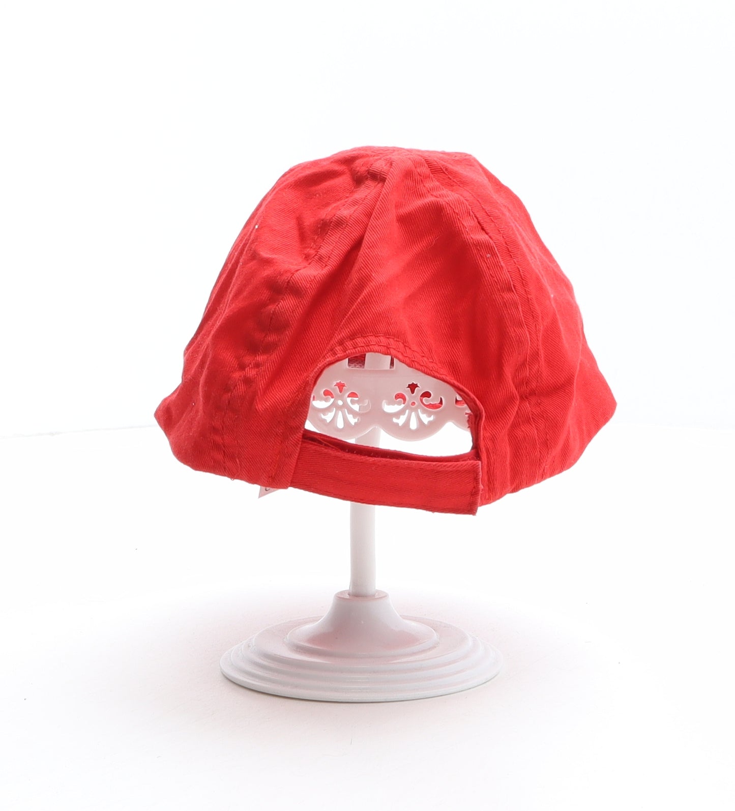 George Boys Red 100% Cotton Baseball Cap One Size - Shark Detail