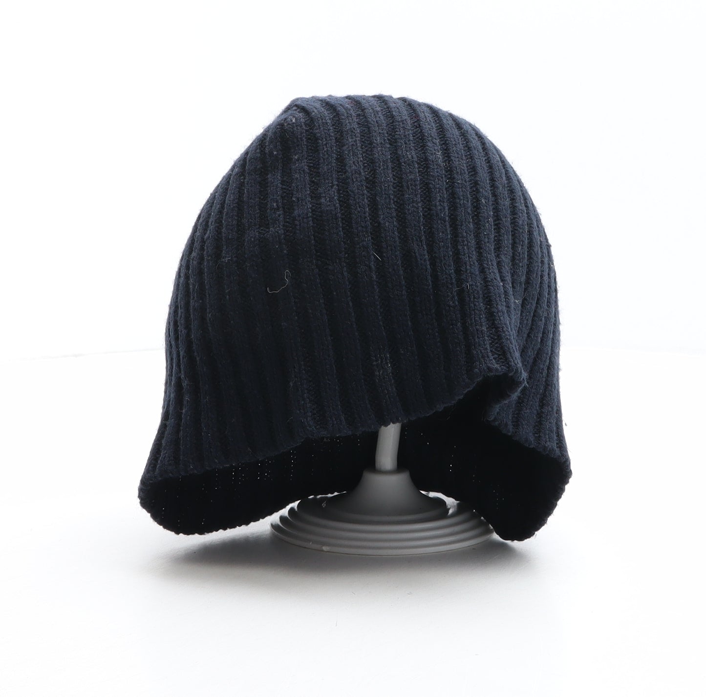 Marks and Spencer Mens Blue Acrylic Beanie Size L