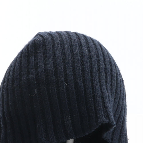 Marks and Spencer Mens Blue Acrylic Beanie Size L