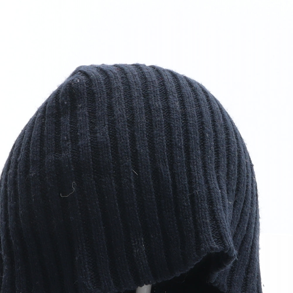 Marks and Spencer Mens Blue Acrylic Beanie Size L