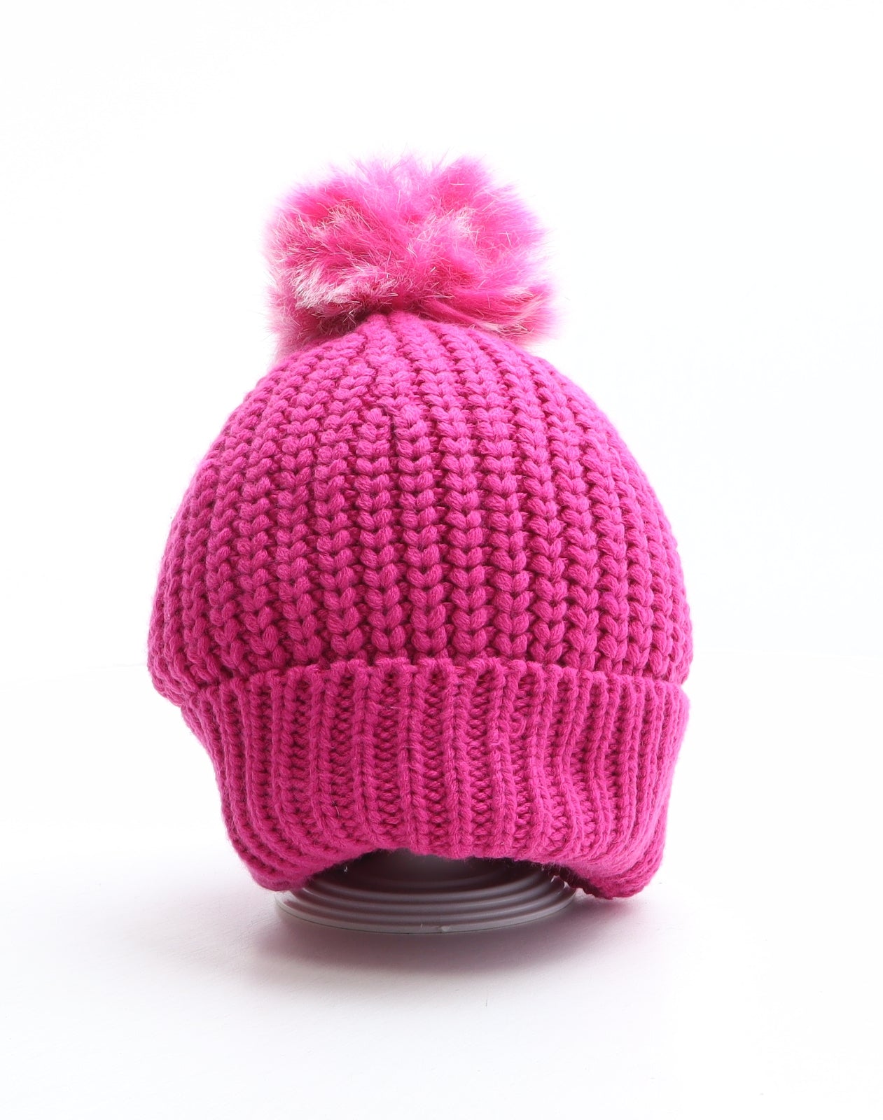 Marks and Spencer Womens Pink Acrylic Bobble Hat One Size